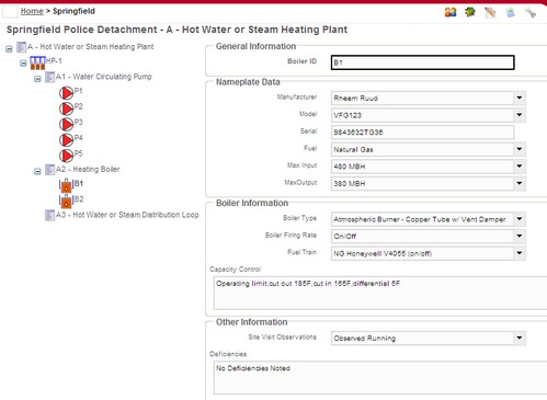 Clerical staff transfer data from the field to database forms.